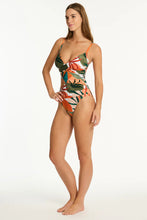 Load image into Gallery viewer, Tropaluxe Cross Front Scoop Back One Piece

