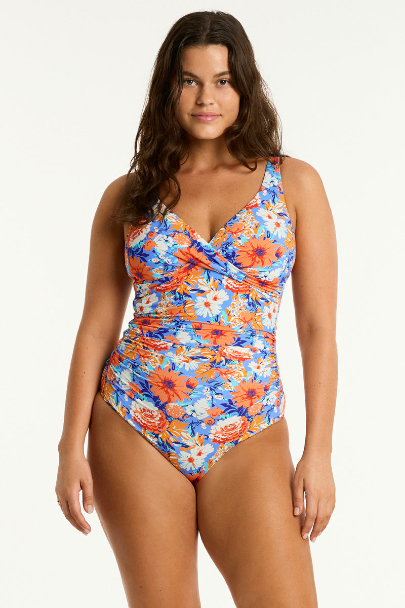 Rio Cross Front One Piece Iris (Orange)