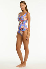 Load image into Gallery viewer, Blue Hawaii Cross Front One Piece
