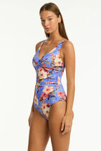 Load image into Gallery viewer, Blue Hawaii Cross Front One Piece
