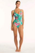 Load image into Gallery viewer, Pacifico Tie Front DD/E One Piece Evergreen
