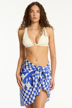 Load image into Gallery viewer, SEA LEVEL Seascape Bordered Sarong / BLUE
