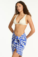 Load image into Gallery viewer, SEA LEVEL Seascape Bordered Sarong / BLUE
