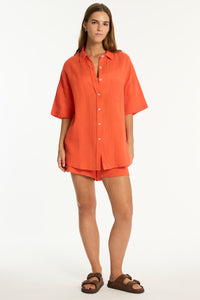 SEA LEVEL Sunset Aloha Shirt / FLAME