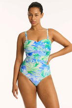 Load image into Gallery viewer, Key Largo Twist Bandeau One Piece Blue
