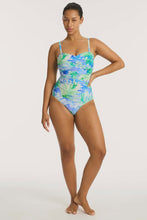 Load image into Gallery viewer, Key Largo Twist Bandeau One Piece Blue
