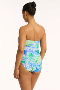 Key Largo Twist Bandeau One Piece Blue