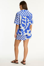 Load image into Gallery viewer, SEA LEVEL Seascape Bowling Shirt / BLUE
