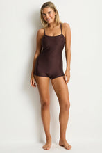 Load image into Gallery viewer, Zen Scoop Neck Boy Leg One Piece - Cocoa
