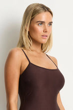 Load image into Gallery viewer, Zen Scoop Neck Boy Leg One Piece - Cocoa
