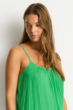 Load image into Gallery viewer, Sunset Tie Back Sundress Kelly Green

