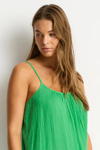 Sunset Tie Back Sundress Kelly Green