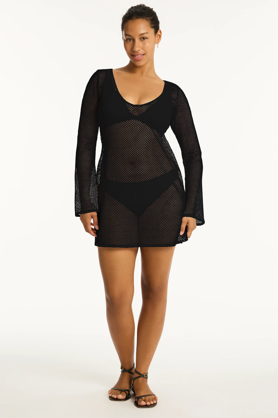 Surf Mesh Cover Up / Black