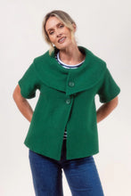 Load image into Gallery viewer, 100% Boiled Wool Collared Crop Coat - Green
