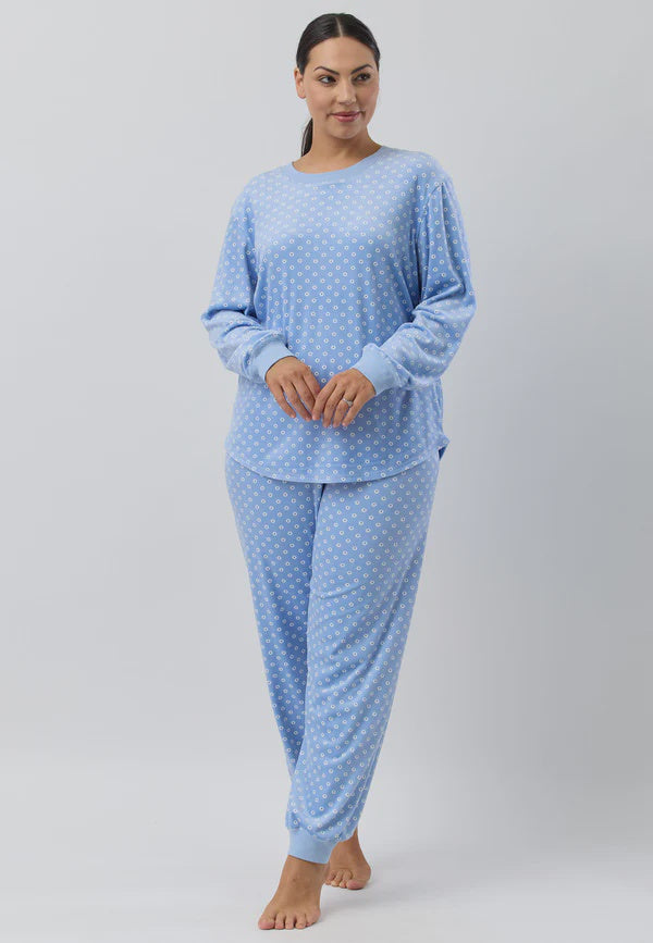 VELOUR SKI PJ SET BLUE