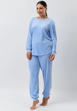 Load image into Gallery viewer, VELOUR SKI PJ SET BLUE
