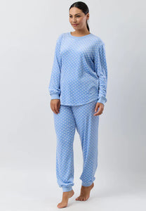 VELOUR SKI PJ SET BLUE