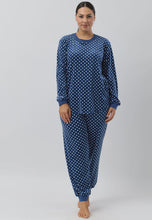 Load image into Gallery viewer, VELOUR SKI PJ SET NAVY
