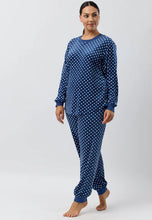 Load image into Gallery viewer, VELOUR SKI PJ SET NAVY
