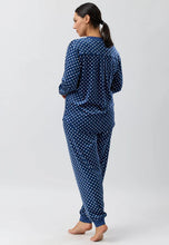 Load image into Gallery viewer, VELOUR SKI PJ SET NAVY
