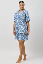 Load image into Gallery viewer, DAISIES SHORT PJ SET DENIM
