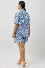 Load image into Gallery viewer, DAISIES SHORT PJ SET DENIM
