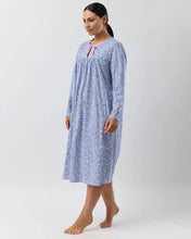 Load image into Gallery viewer, FLOWERETTE TIE NIGHTIE DENIM
