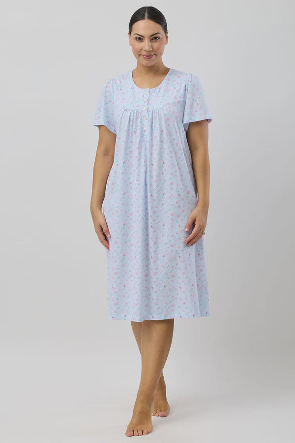 PEONY NIGHTIE - BLUE