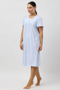 PEONY NIGHTIE - BLUE
