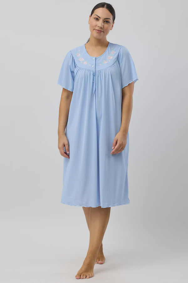 TRILOBAL NIGHTIE - CORNFLOWER