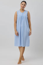 Load image into Gallery viewer, TRILOBAL SLEEVELESS NIGHTIE - CORNFLOWER

