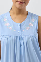 Load image into Gallery viewer, TRILOBAL SLEEVELESS NIGHTIE - CORNFLOWER
