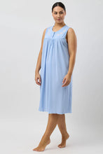 Load image into Gallery viewer, TRILOBAL SLEEVELESS NIGHTIE - CORNFLOWER
