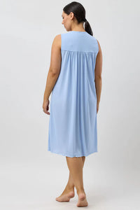 TRILOBAL SLEEVELESS NIGHTIE - CORNFLOWER