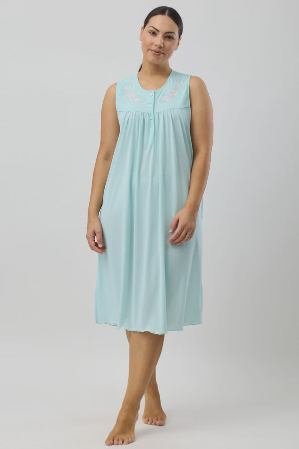 TRILOBAL SLEEVELESS NIGHTIE - MINT