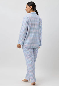 HOUNDSTOOTH REVERE PJ SET BLUE