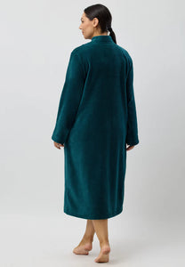 ZIP EMBROIDERED GOWN FOREST