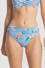 Load image into Gallery viewer, Chilio Ruched Mid Rise Pant - Blue
