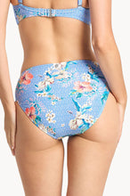 Load image into Gallery viewer, Chilio Ruched Mid Rise Pant - Blue
