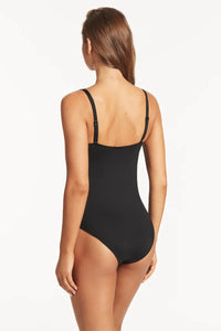 Scallop Square Neck Bralette One Piece