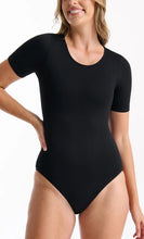 Load image into Gallery viewer, Seamless Smoothies T-Shirt Bodysuit - Black
