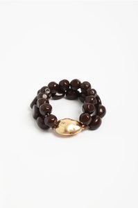 Double Strand Resin Bracelet (Chocolate)