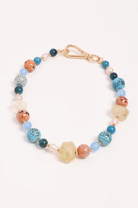 Mixed Bead Short Necklace (Multi)