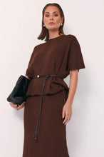 Load image into Gallery viewer, Taylor Rib Knit Midi Skirt (Chocolate)
