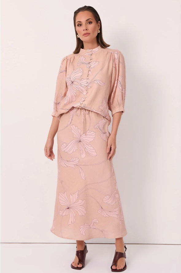 Mae Salvador Print Maxi Skirt (Print)
