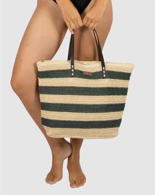 Baku Striped Bag - Green
