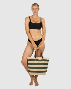 Baku Striped Bag - Green