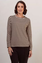 Load image into Gallery viewer, Stripe Long Sleeve Top Khaki
