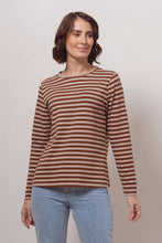 Load image into Gallery viewer, Stripe Long Sleeve Top  Copper Marle
