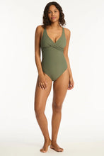 Load image into Gallery viewer, Spinnaker Cross Front One Piece / Khaki
